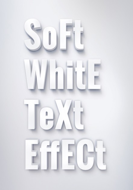 soft bevel text effect